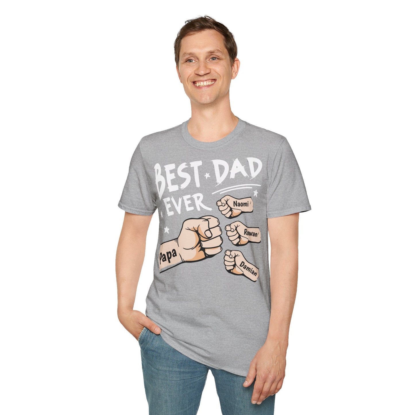 Best Dad Ever | Gepersonaliseerd T-Shirt
