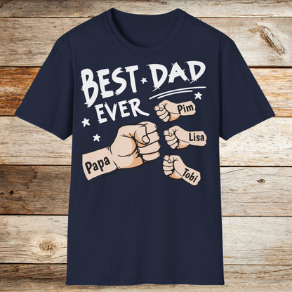 Best Dad Ever | Gepersonaliseerd T-Shirt