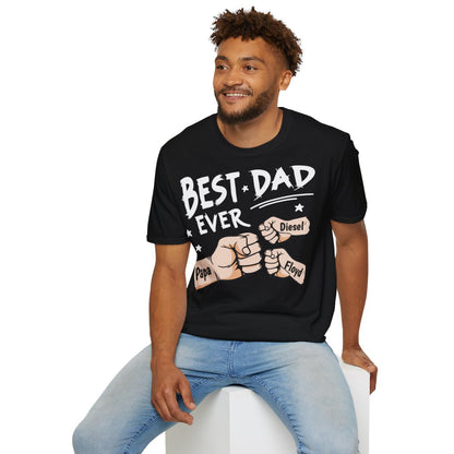 Best Dad Ever | Gepersonaliseerd T-Shirt