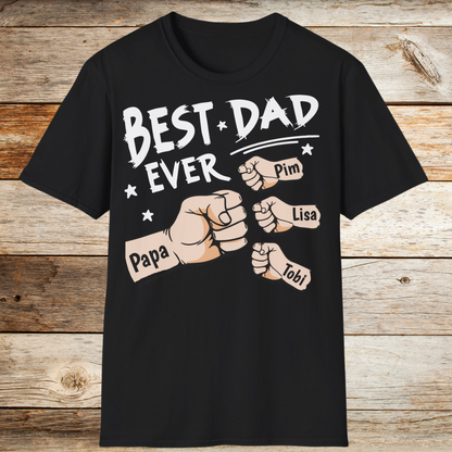 Best Dad Ever | Gepersonaliseerd T-Shirt